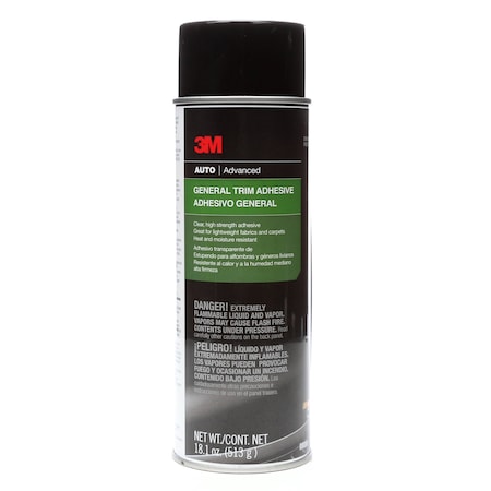 Spray Trim Adhesive, 8088 Series, Clear, 24 oz, Aerosol Can