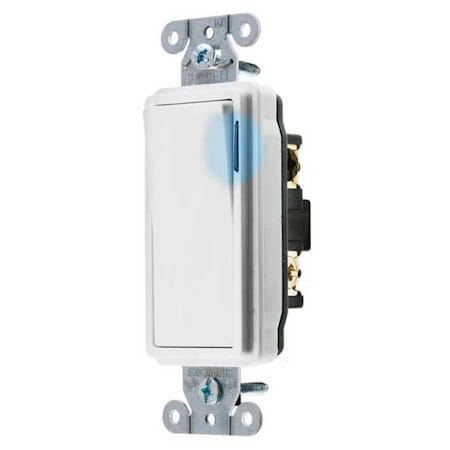 Illuminatd Wall Swtch,3-Way,20A,Wht,120V
