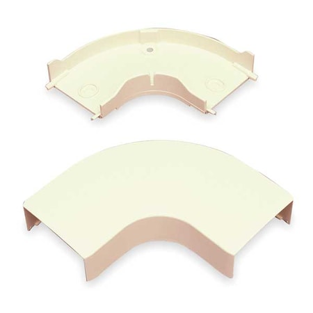 90 Deg Flat Elbow Raceway, PN05 Series, 1 Channel, 3 in W, 3/4 in H, 3 in L, Ivory