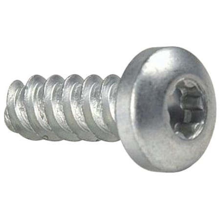 Thread Forming Screw, #8 x 1 in, Zinc Plated Steel Pan Head Torx Drive, 100 PK
