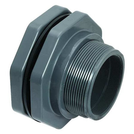 Bulkhead Tank Fitting, 6", CPVC/EPDM, Socket x FPT