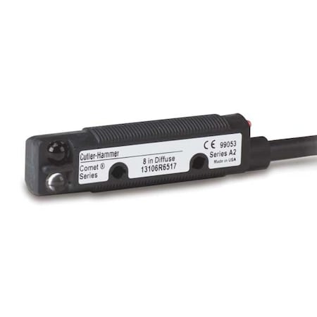 Diffuse Photoelectric Sensor, Dual Key Micro Connector, Right Angle, Cylindrical, Selectable Light On/Dark On, NPN