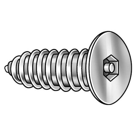 Tamper Resistant Screw, 1-1/4 in, Plain Finish, 18-8 Stainless Steel, Flat Head Torx Drive, 25 PK