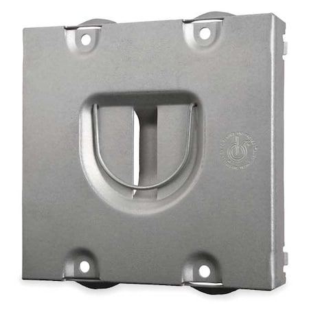 Box Cover, Square Box Type, 2 Gang, Galvanized Steel, Raised Cover Type