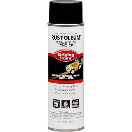 Industrial Choice Striping Paint, 18 oz, Black, Solvent -Based