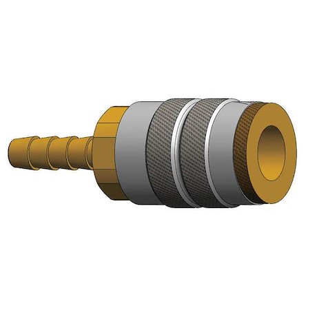 Barb to Indust. Coupler,Barb,1/2,Steel
