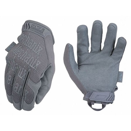 Tactical Glove, Synthetic Leather Palm, 10" Length, Hook-and-Loop Cuff, Full Finger, Tricot Lining