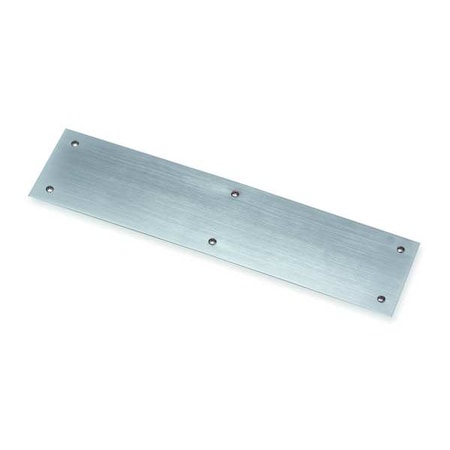 Door Push Plate, Aluminum, 12"L x 3"W, 0.125" Proj.