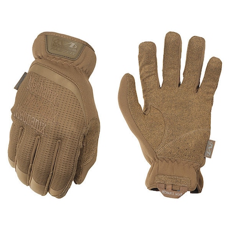 Tactical Glove, Synthetic Leather Palm, 10" Length, Safety Cuff, Full Finger, Tricot Lining, Size XL