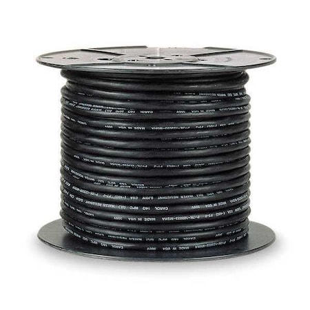 Portable Cord, SOOW, 6 AWG, 4 C, Black, EPDM Rubber, Stranded, 600V, Indoor/Outdoor, 100 ft