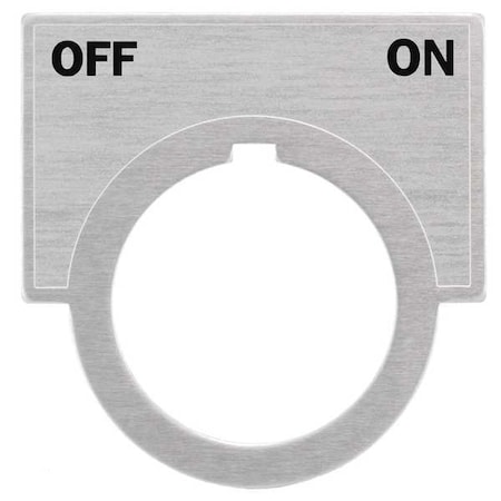 Legend Plate,Off-On,Brushed Aluminum