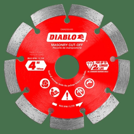 DiamondSawBlade,Diam:4",Arbor:7/8"
