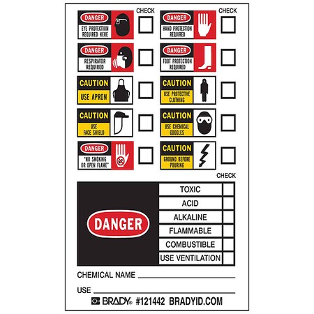 Label, 5 in Height, 3 in Width