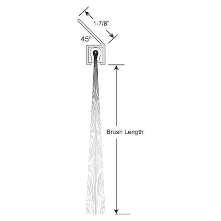 Brush Seal,1-7/8" x 45" x 3",12 ft.