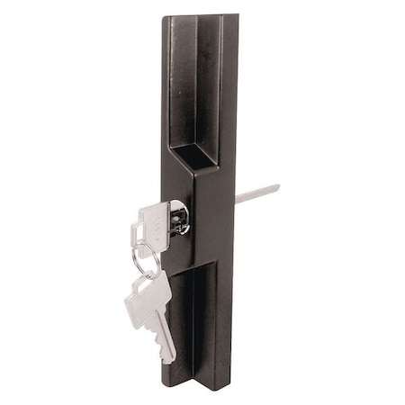 Sliding Door Outside Pull, with Key, Black Diecast (Single Pack)