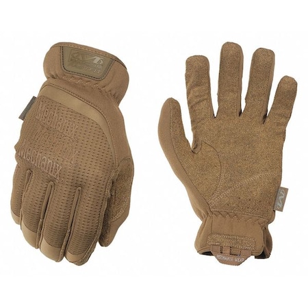 Tactical Glove, Synthetic Leather Palm, 11" Length, Safety Cuff, Full Finger, Tricot Lining
