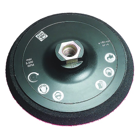 Backing Pad,Plastic,Standard,5" dia.
