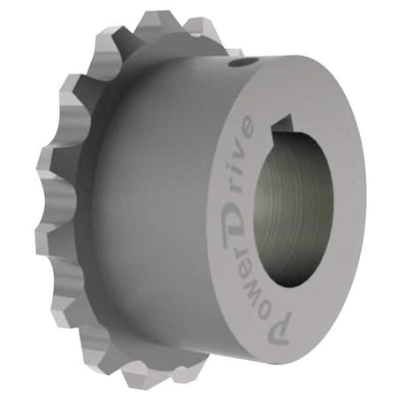 Chain Coupling Sprocket, Round Keyed, 1 1/4 in Bore Dia., 16 # of Teeth