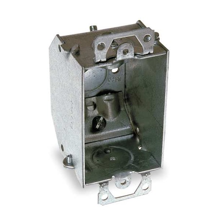 Electrical Box, 10.5 cu in, Switch Box Type, 1 Gang, Galvanized Zinc, Rectangular Shape