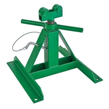 Telescoping Reel Stand, Adjustable, 28 In Max Height, Load Capacity 2,500 lb, Green, Steel