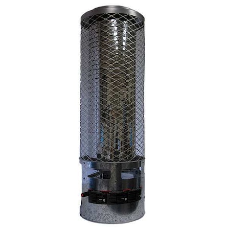 Portable Gas Floor Heater, Natural Gas, Matchless Piezo, 250,000 BtuH, 14 11/16 in L
