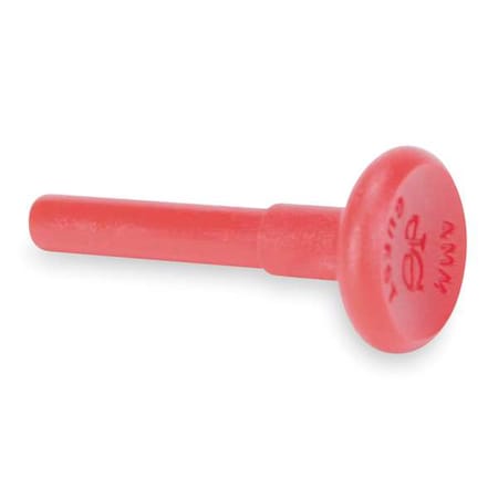 Push-Fit Fitting Plug, 5/16 in Tube Size, Acetal, Red, 10 PK