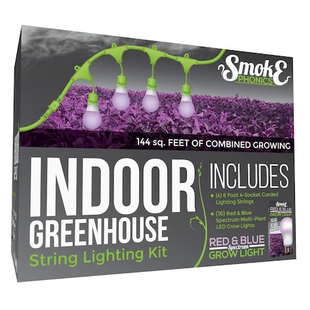 SmokePhonics 4-Socket Corded LED Gr,PK4