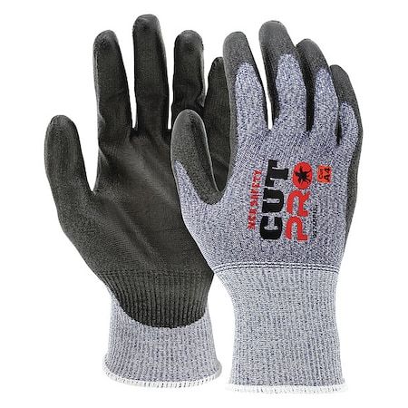 Coated Gloves, Cut Level A4 ,Dipped ,Polyurethane ,Smooth ,L 12 PK