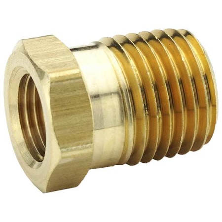 Hex Bushing Brass Bushing, 1/8 in Female NPT X 1/4 in Male NPT