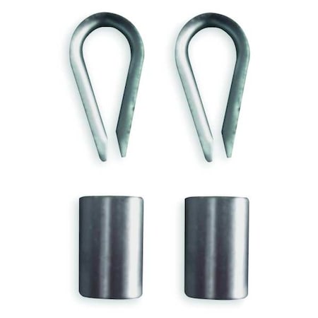 Sleeve and Thimble Kit, F/ 1DMU9, 1DMV1, Finish: Galvanized/Natural