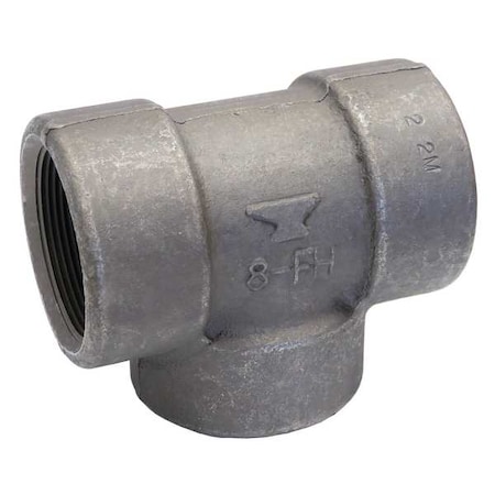 Tee Tee, 1/2" Pipe, FNPT, Forged Steel, Class 2000