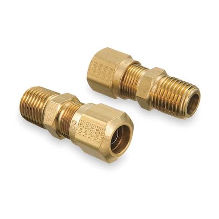 Strt, Brass, Comp. 1/2 in, NPTF 1/2 in