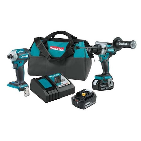 Cordless Tool Combination Kit, (2)5.0Ah