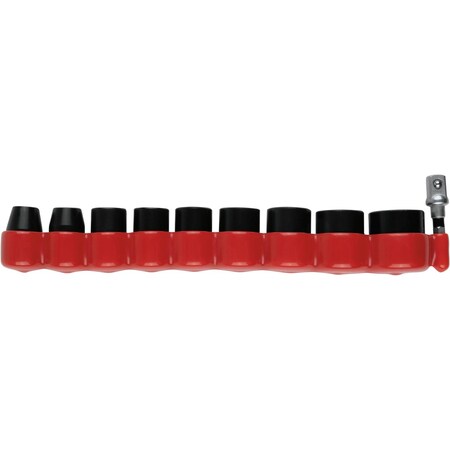 3/8 in Drive Impact XPS Metric Impact Socket S,10 pcs Standard Socket, Black Oxide