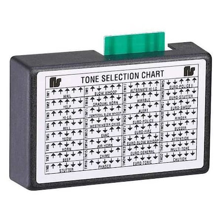 Tone Module, Siren, Continuous, Plastic, Black