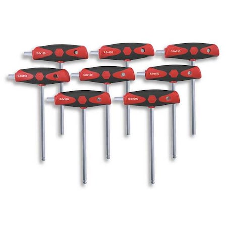 8 Piece Metric T-Shape Hex Key Set, 54095