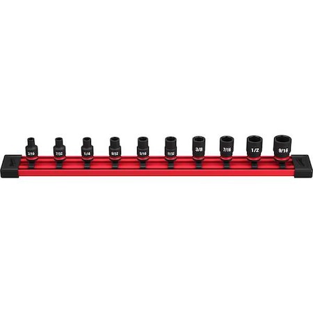 10 pc. SHOCKWAVE Impact Duty 1/4 in. Drive SAE Standard 6 Point Socket Set