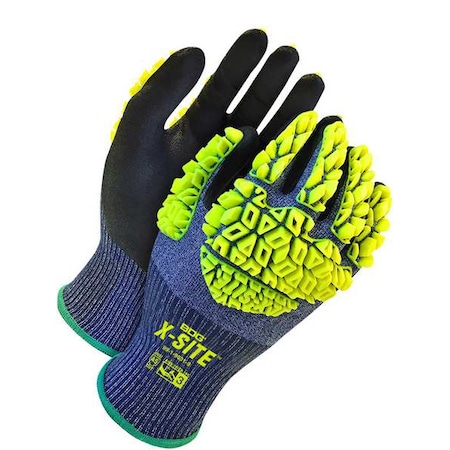 Cut-Resistant Impact Gloves, Cut Level A5 ,Dipped ,Nitrile ,Sandy ,S 1 PR