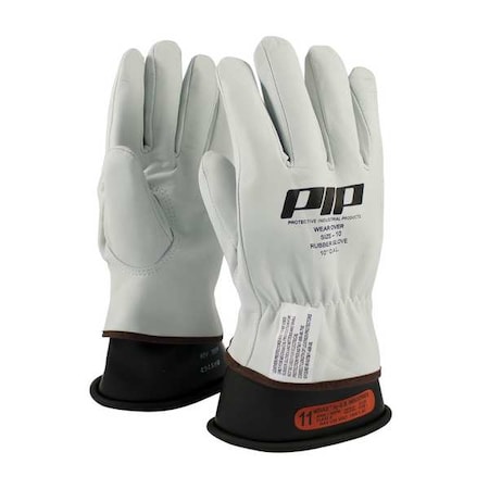 Top Grain Goatskin Protector, Slip-On Cuff, Keystone Thumb, 8, 1 PR