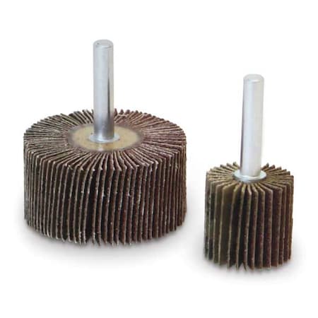 Flap Wheel,AO,2x1x1/4 In Shank,120G