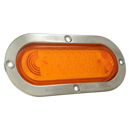Stop/Tail/Turn Lamp,Oval,Yellow,LED