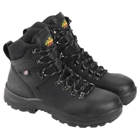 Men's 6-Inch Work Boot, 12 EEE, Steel Toe, 6 in H, Black, 804-6365