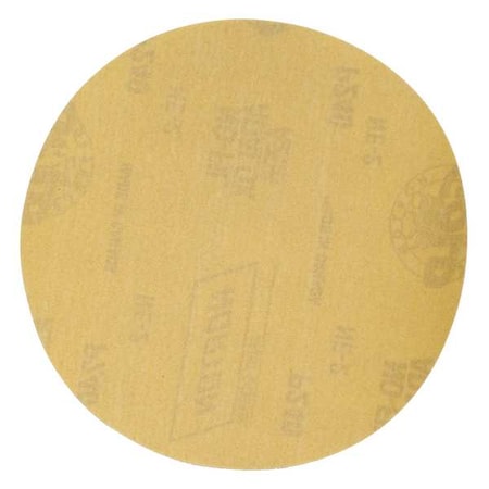 Hook-and-Loop Sanding Disc, 6 in Dia, Non-Vacuum, Aluminum Oxide, P120 Grit, Coated Type, A296