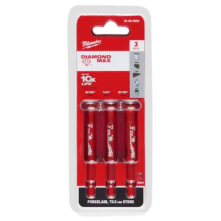 3 pc. DIAMOND MAX Diamond Grit Hole Saw Bit Set