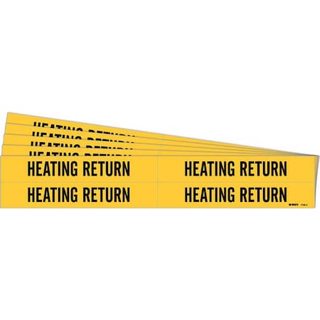 Pipe Marker,Black,Heating Return,PK5, 7125-4-PK