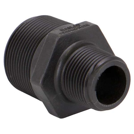 Reducing Nipple, Polypropylene, 1-1/2" x 1", Schedule 80, 300 psi Max Pressure