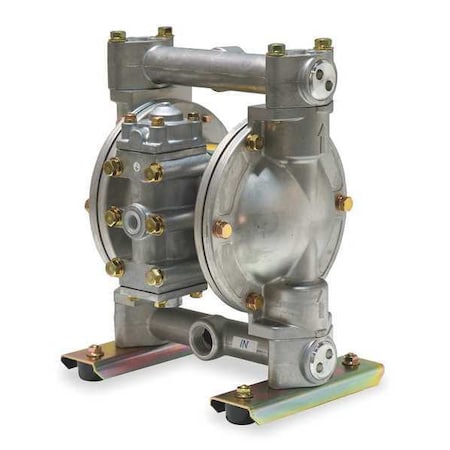 Double Diaphragm Pump, Aluminum, Air Operated, PTFE, 21 GPM