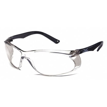 Jbird, Safety Glasses, Anti-Scratch, Light Gray Lens, Black Frame, Frameless