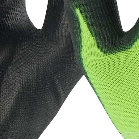 High Visibility Cut Level 1 Polyurethane Dipped Gloves - X-Large (12 Pairs), Polyurethane, Smooth