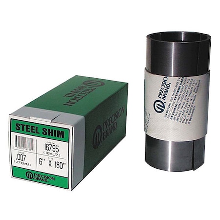 Shim Stock, Roll, Cold Low Stl, 0.0100 In, Width: 6"